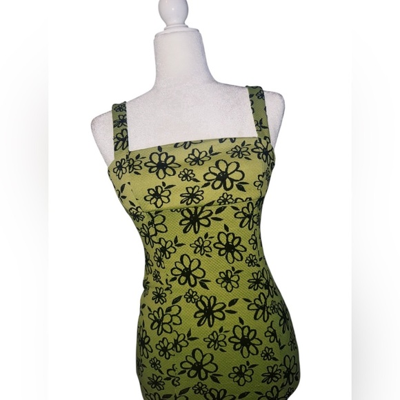 Y2K Green Floral Dress - Picture 3 of 4